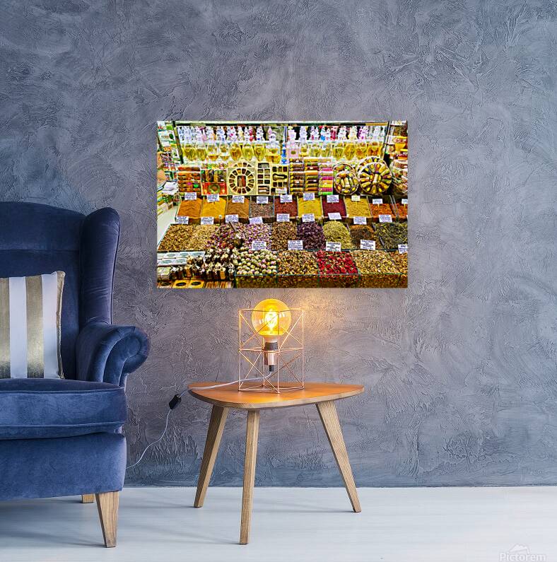 Discover many spices and oils in Istanbuls Grand Bazaar Reproduction