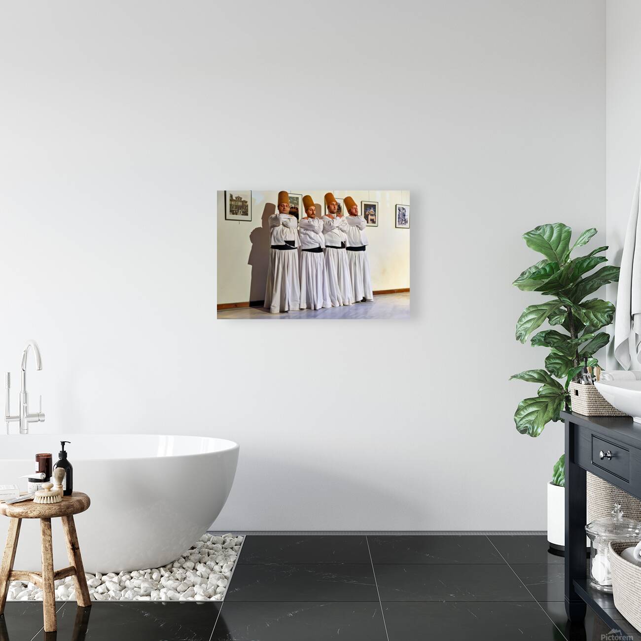 Whirling dervishes perform sufi dance in Istanbul Turkey Reproduction