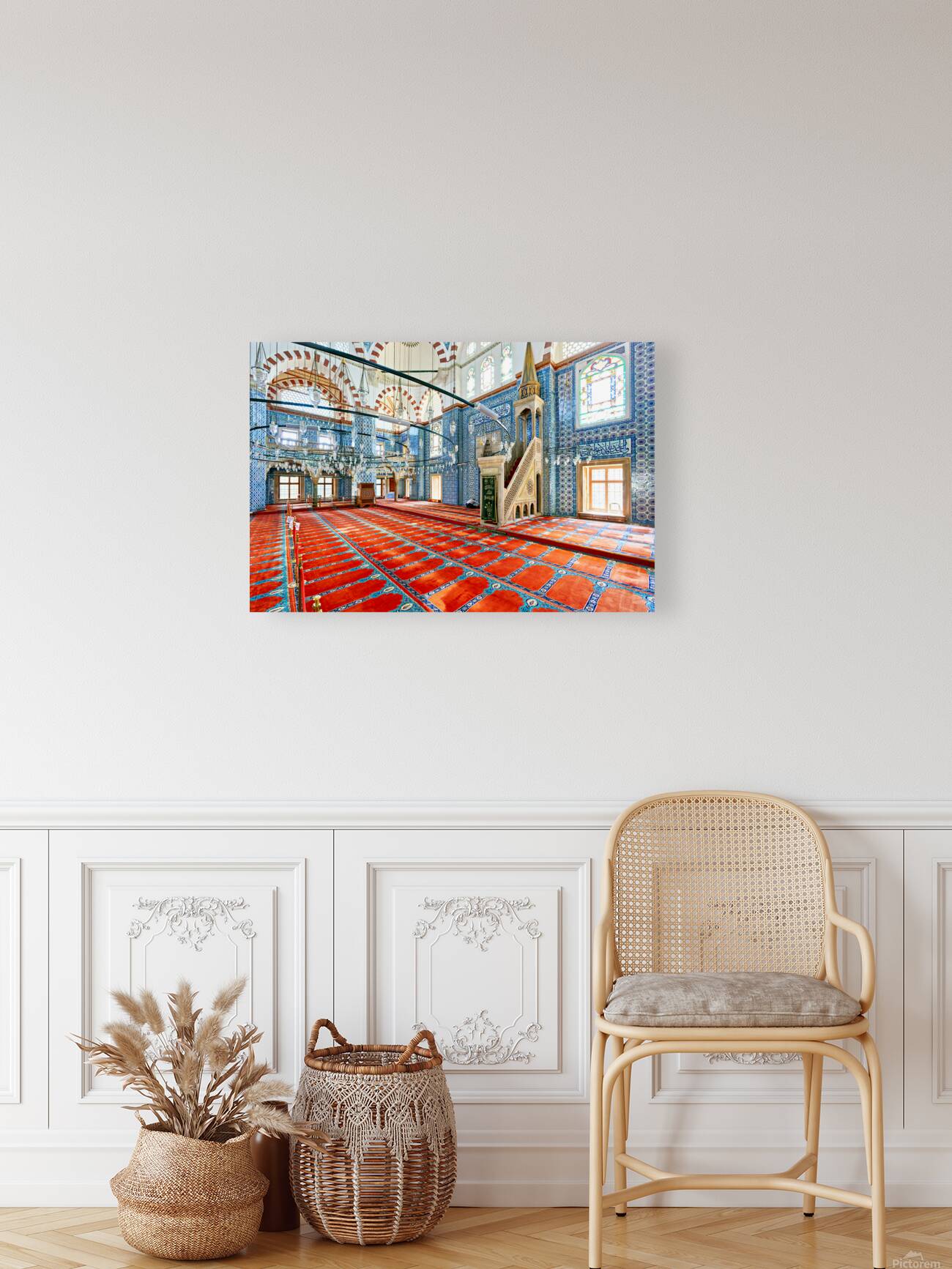 Rustem Pasha Mosque interior in Istanbul Turkey during daylight Reproduction