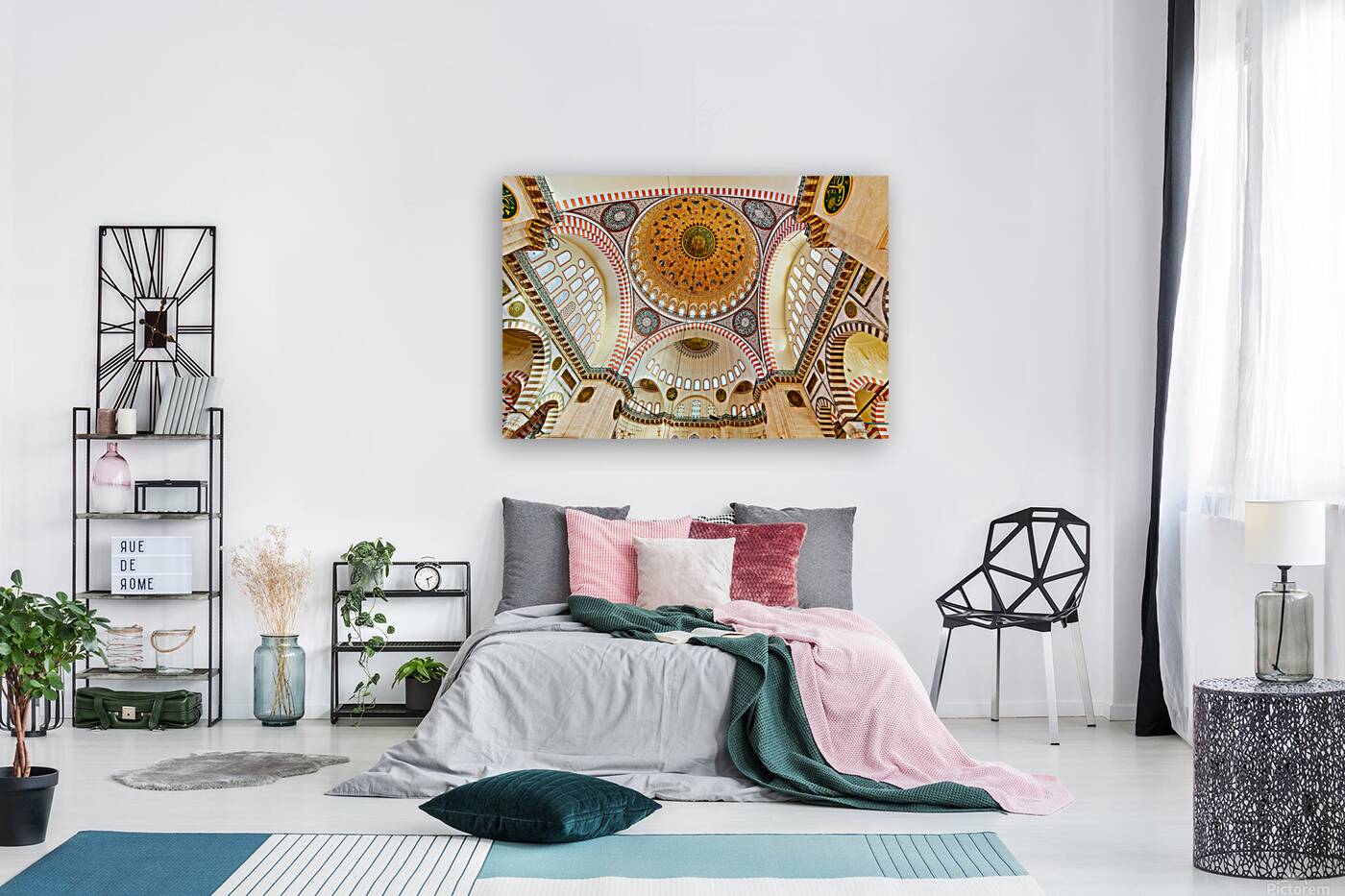 Visit to Suleymaniye Mosque in Istanbul Turkey on a sunny day Reproduction