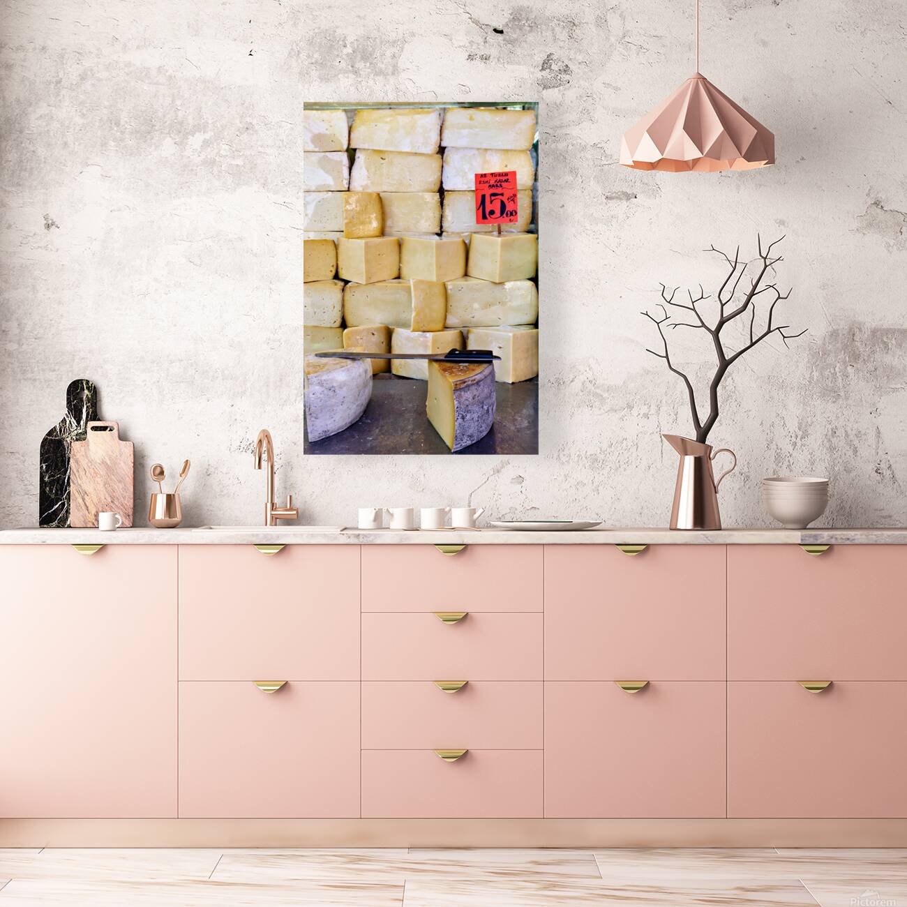 Cheese stall in Grand Bazaar of Istanbul Turkey Reproduction