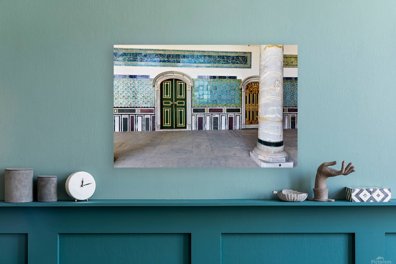 Exploring Topkapi Palace in Istanbul Turkey with ornate doors Reproduction