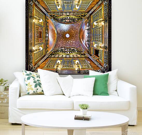 Exploring Gaudis Palau Guell ceiling in Barcelona Reproduction