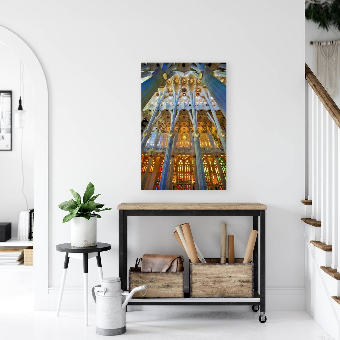 Explore the stunning interior of Basílica de la Sagrada Famíli Reproduction