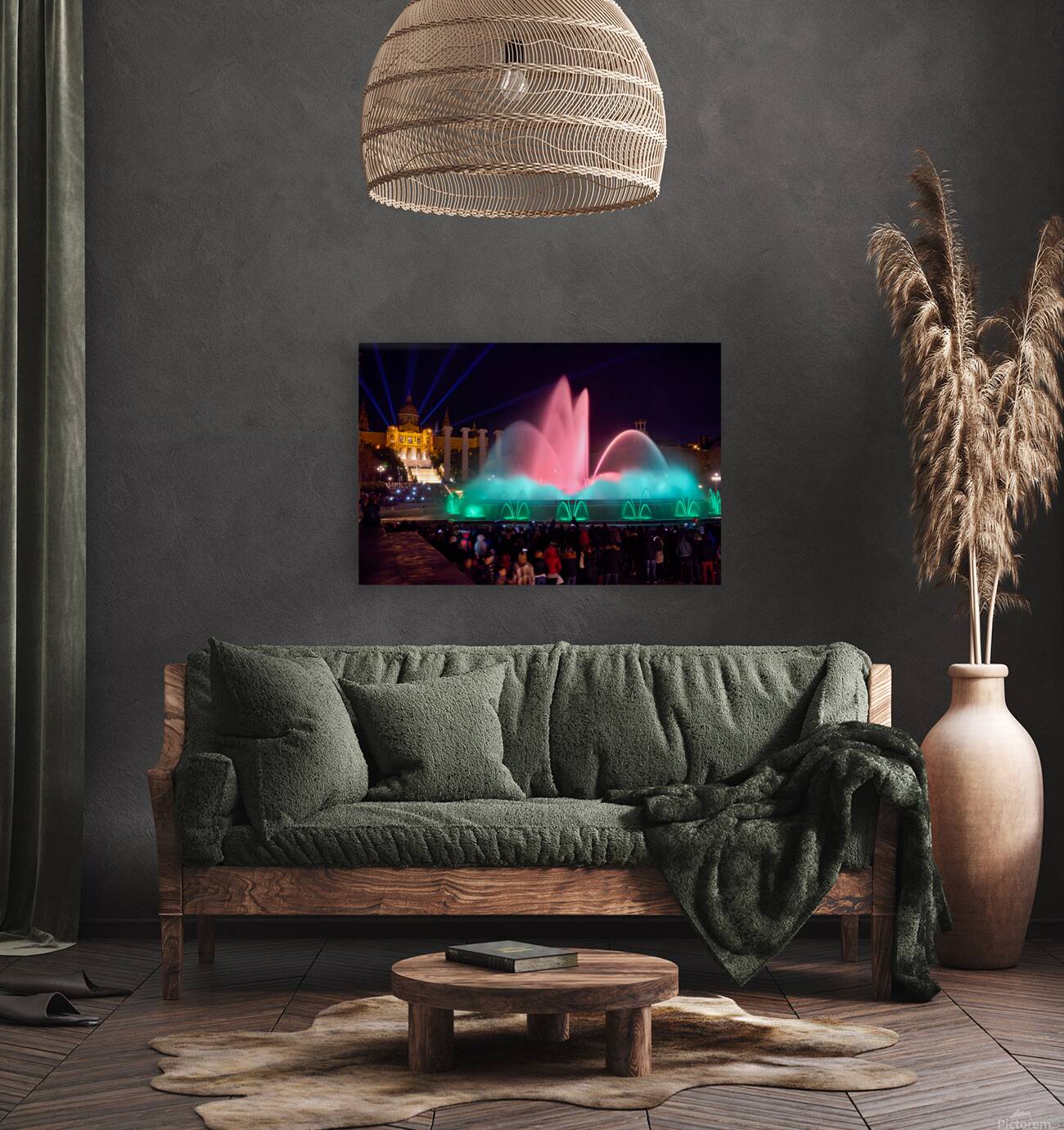 Montjuics Magic Fountain features a light show Reproduction