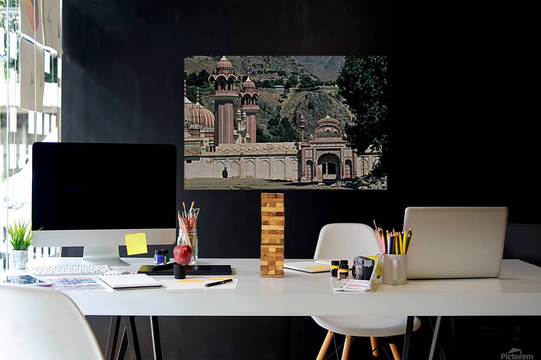 Beautiful architecture in Pakistans mountainous region Reproduction