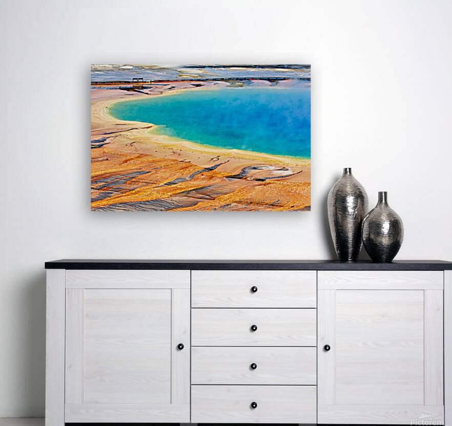 Explore grand prismatic spring in yellowstone national park Reproduction