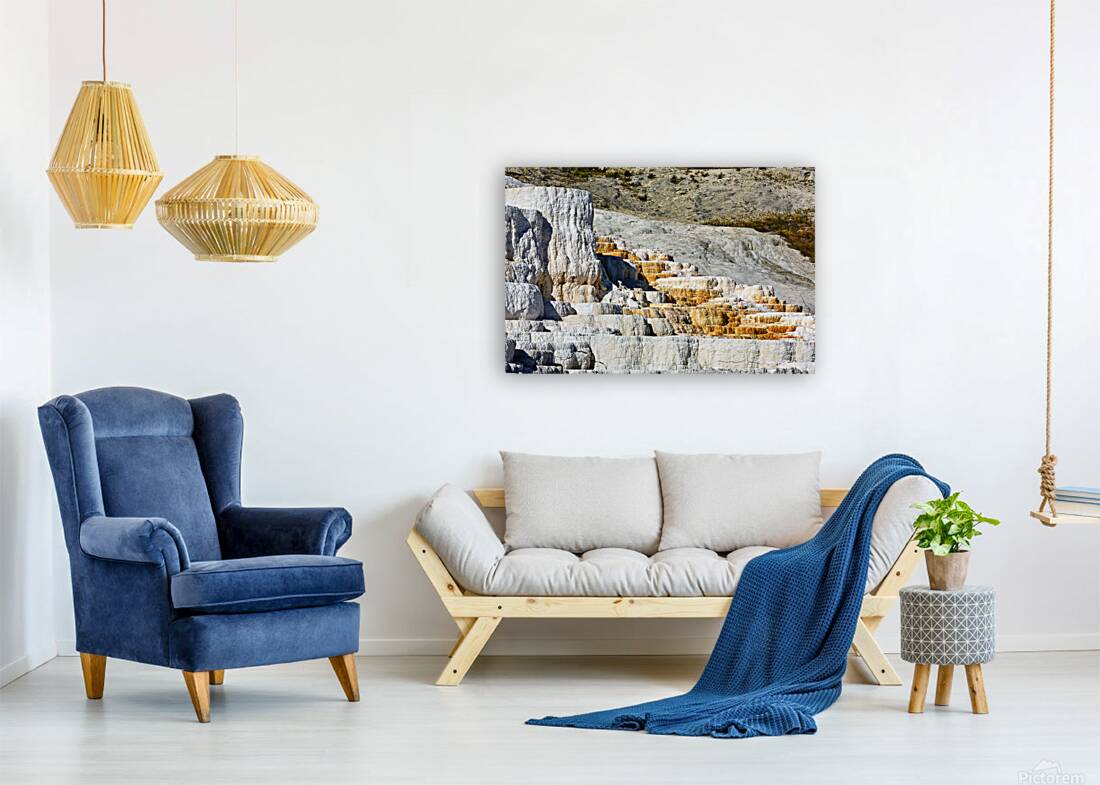 View of Devils Thumb in Yellowstone National Park at midday Reproduction