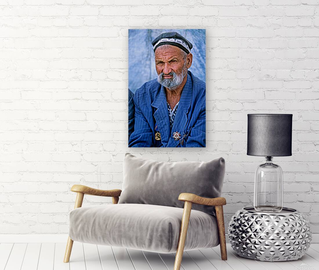 Elderly man in Bukhara Uzbekistan engages in local culture Reproduction