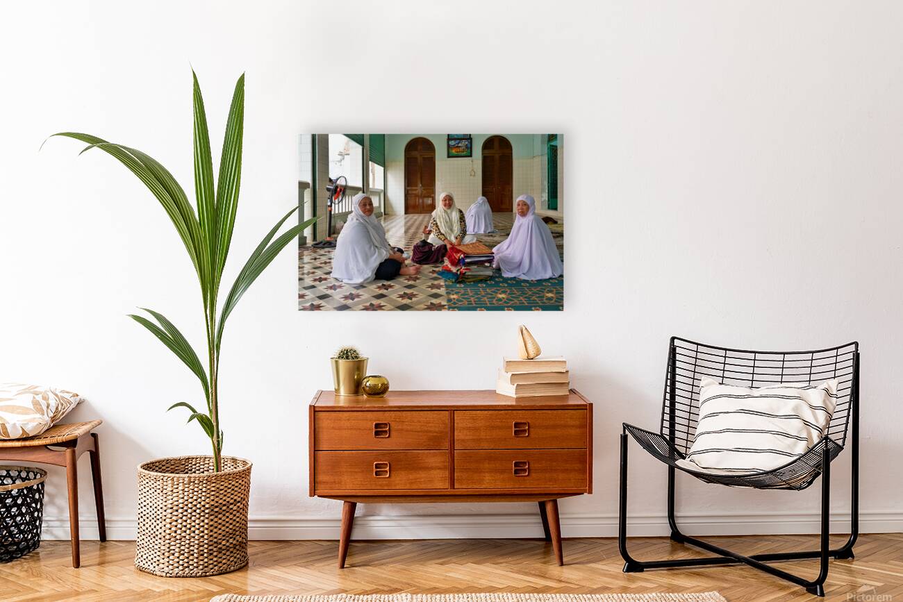 Women in traditional dress in Ho Chi Minh City Vietnam Reproduction