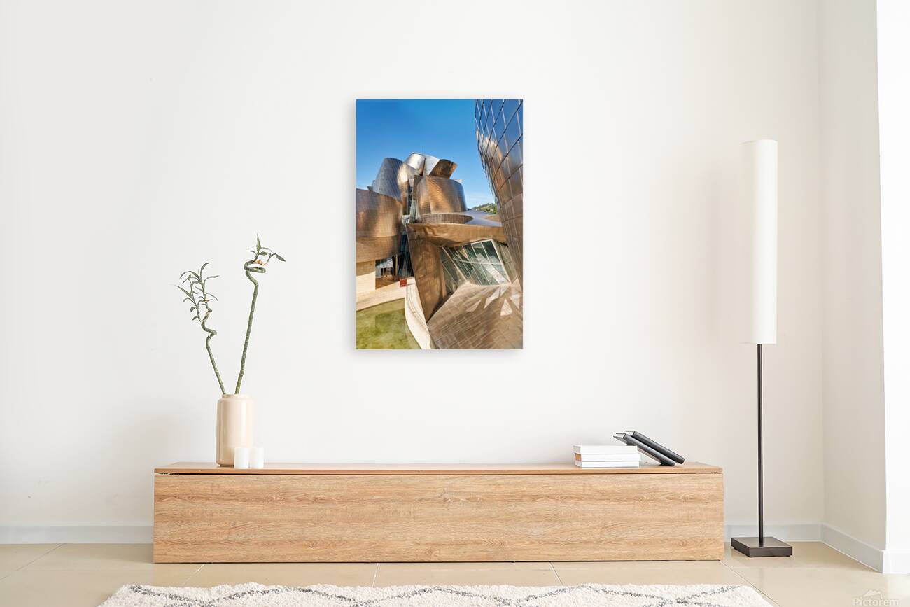 Guggenheim Museum in Bilbao Spain shows modern architecture Reproduction