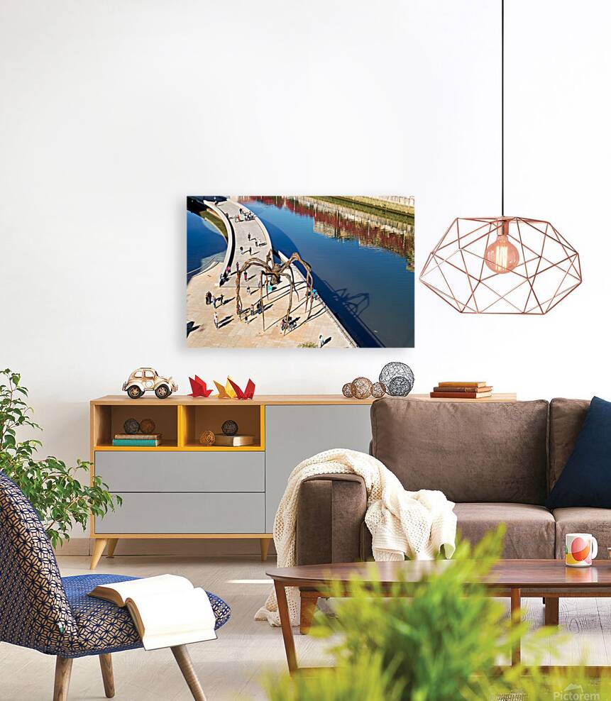 Maman sculpture by Louise Bourgeois near Nervion River in Bilbao Reproduction