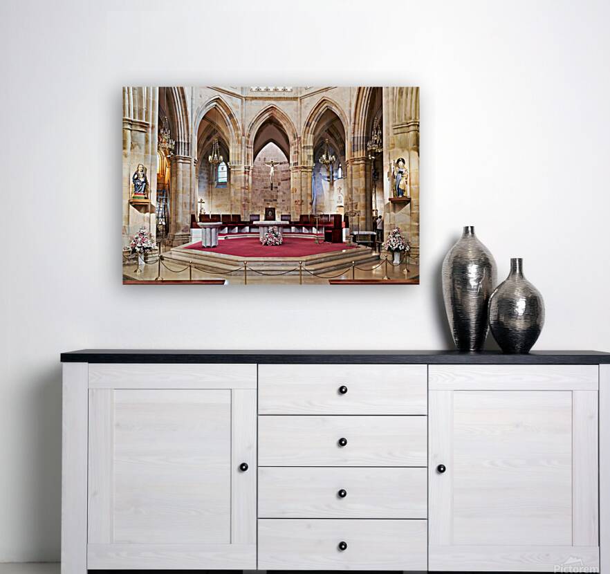 Exploring Bilbao cathedral in Spain during the day Reproduction