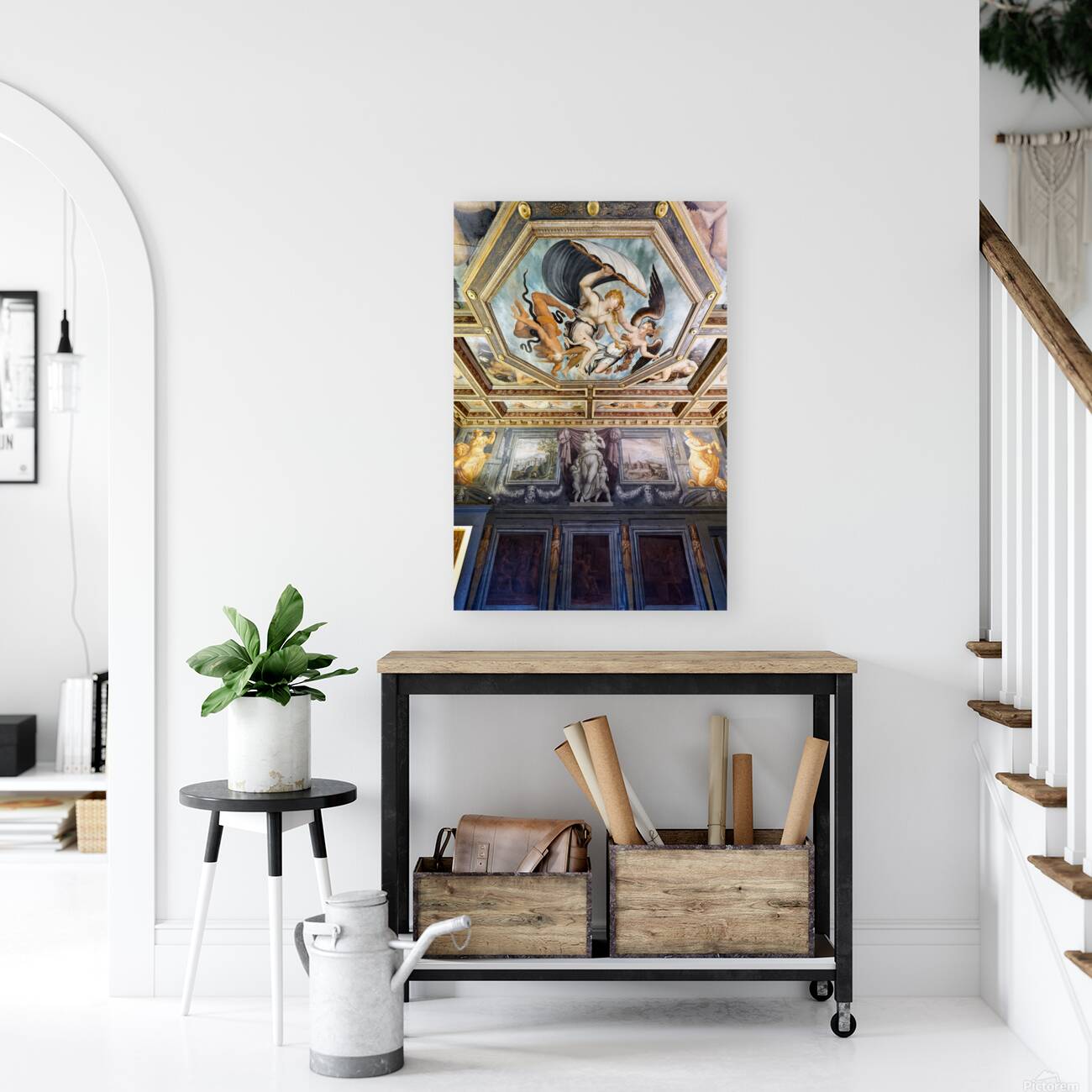 Frescoes in the vasari home museum arezzo Reproduction