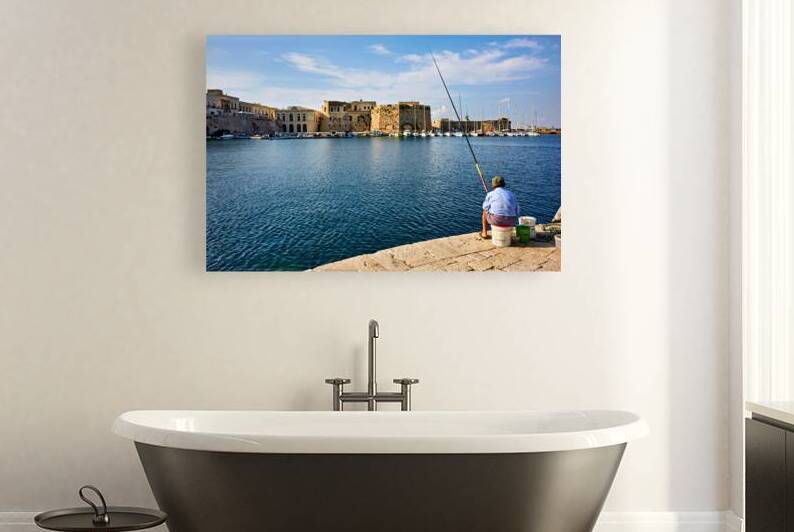Salento. Apulia Puglia Italy. Gallipoli. A fisherman at the port by Marco Brivio