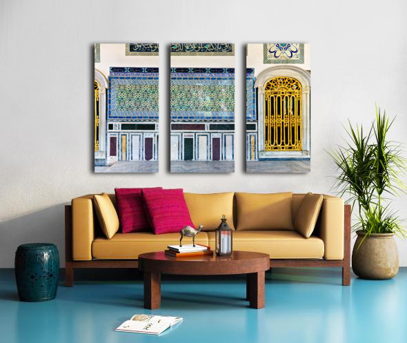 Exploring the ornate wall design in Topkapi Palace Istanbul Split Canvas print