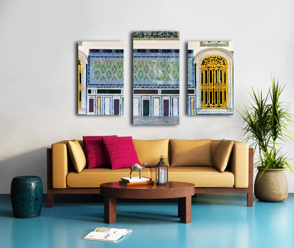 Exploring the ornate wall design in Topkapi Palace Istanbul Canvas print