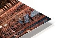 Ancient Cambodian temple with intricate red sandstone carvings a HD Metal print