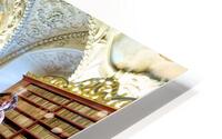 Vast ornate library with countless books painted ceiling and  HD Metal print