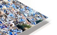 Cityscape view of blue houses in Jodhpur Rajasthan in India HD Metal print