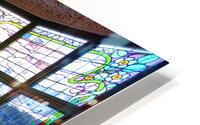 Stained glass windows at Casa Lleo Morera in Barcelona HD Metal print