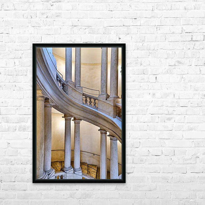 Helicoidal staircase design in Galleria Nazionale dArte Antica – HD Metal Print 3