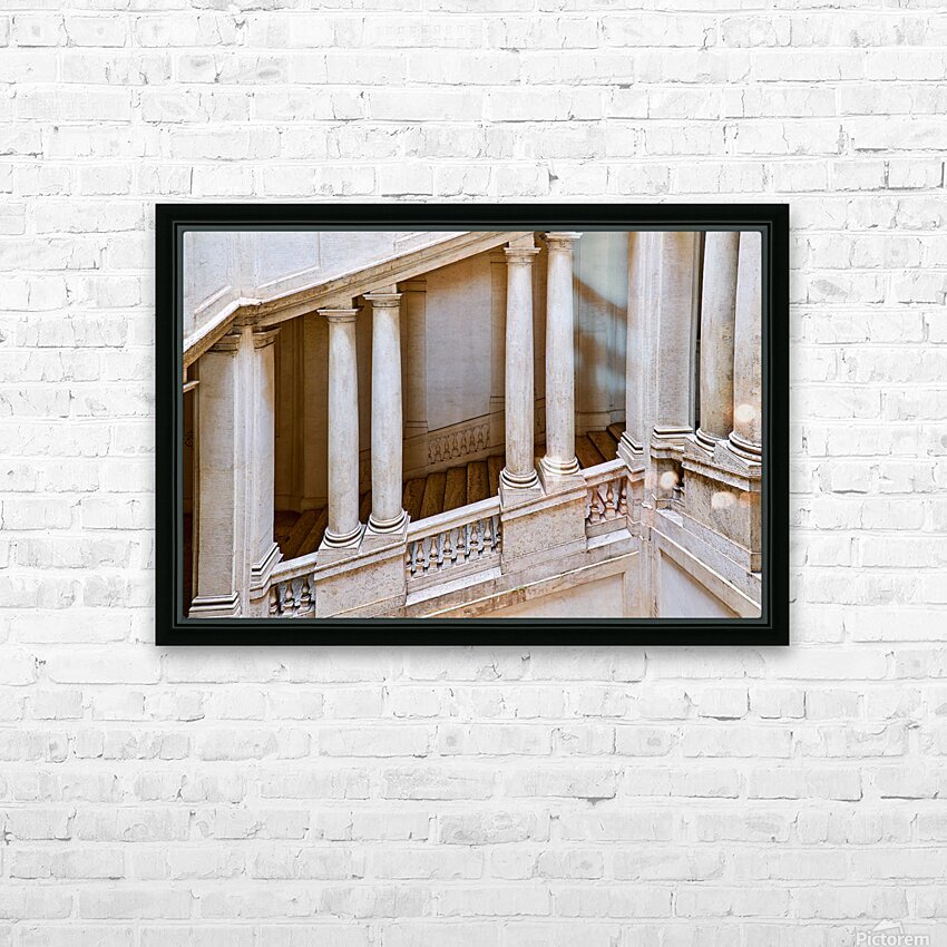 Staircase design in Galleria Nazionale dArte Antica in Rome HD Sublimation Metal print with Decorating Float Frame (BOX)