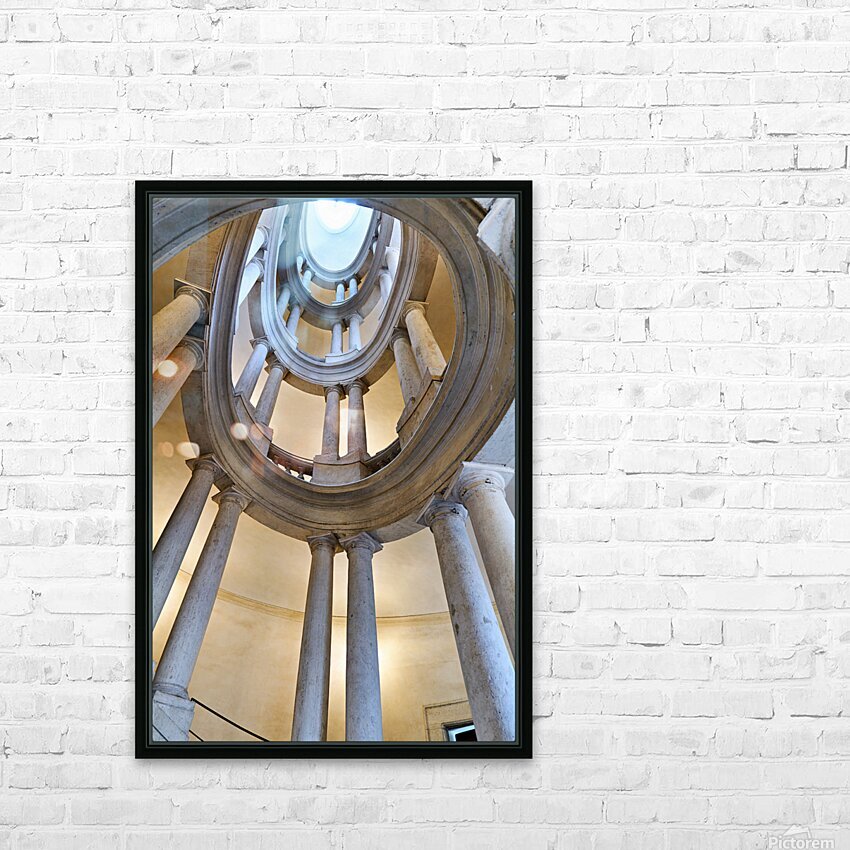 Staircase design in Galleria Nazionale dArte Antica in Rome – HD Metal Print 3
