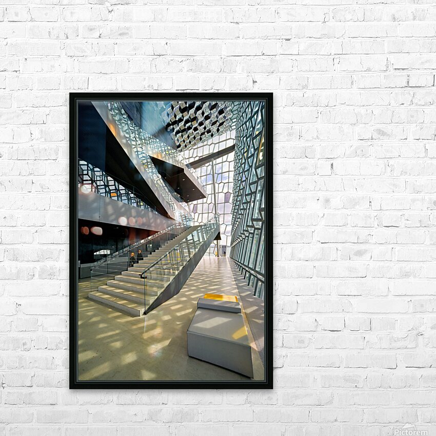 Unique design inside Harpa Opera House in Reykjavik – HD Metal Print 3