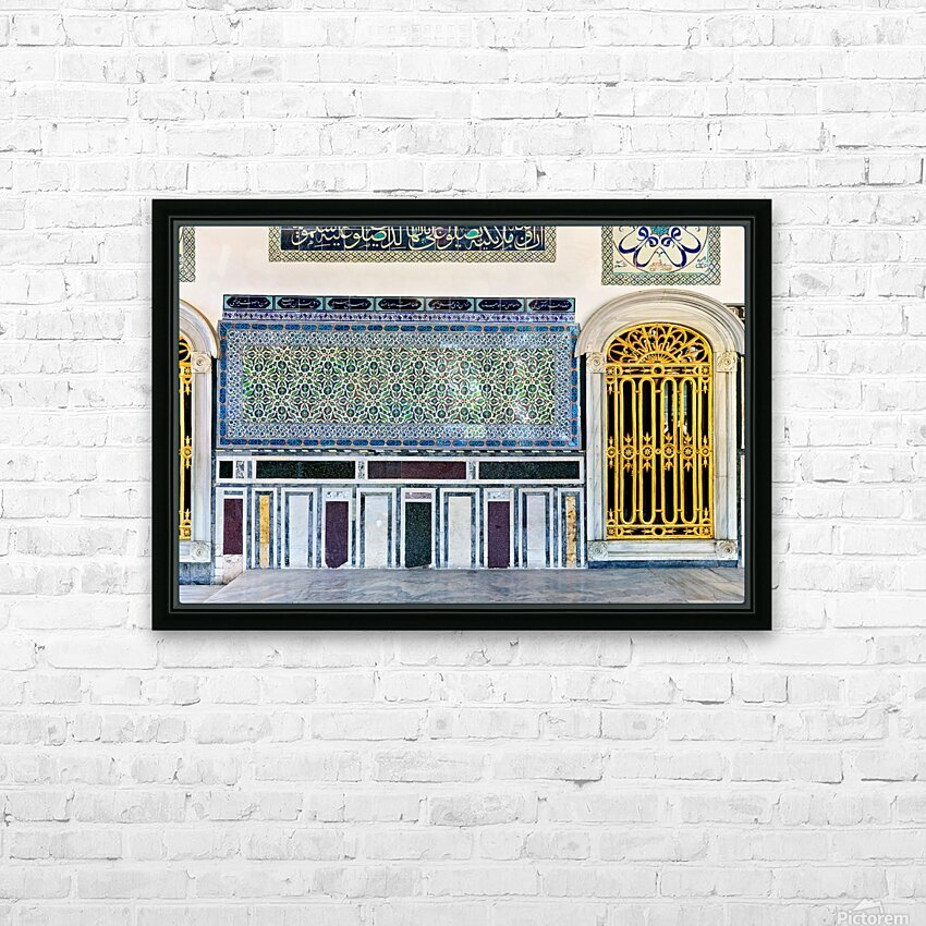 Exploring the ornate wall design in Topkapi Palace Istanbul HD Sublimation Metal print with Decorating Float Frame (BOX)
