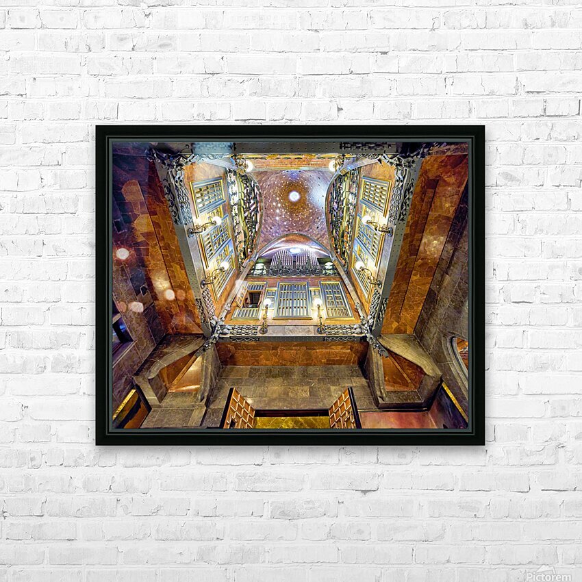 View of interior design in Palau Guell by Gaudi in Barcelona – HD Metal Print 3