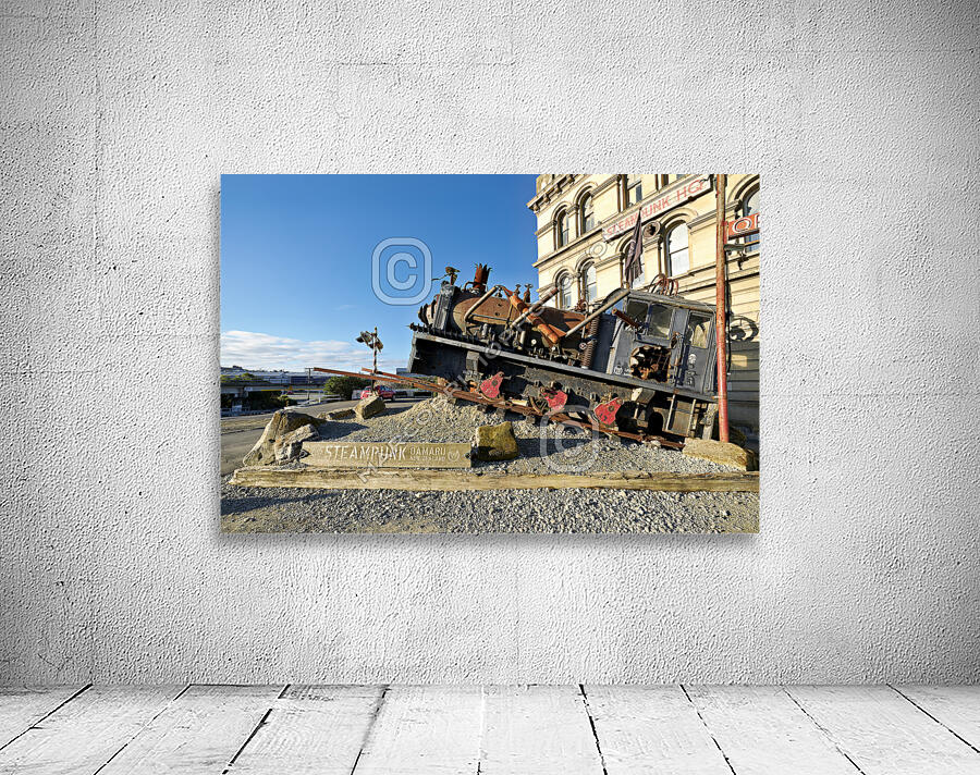 Oamaru New Zealand. Steampunk HQ Art gallery. The Steampunk Engine Wall Preview