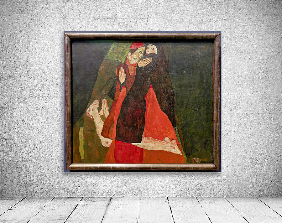Egon Schiele - Cardinal and Nun Caress 1912 - Leopold Museum Vienna Austria Wall Preview