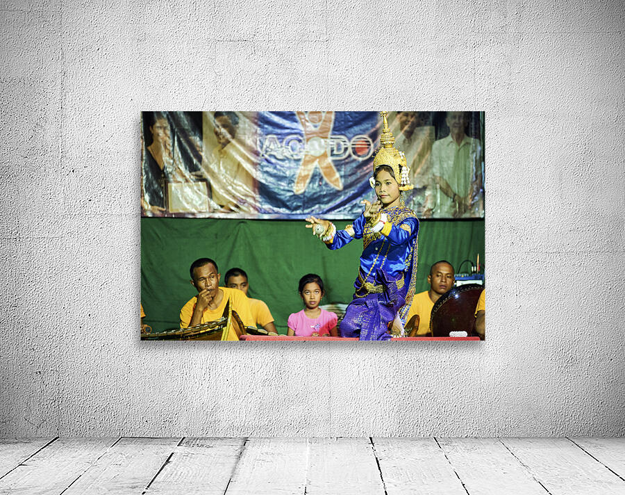 Traditional khmer dances performance in a orphanage of Siem Reap. Cambodia Wall Preview