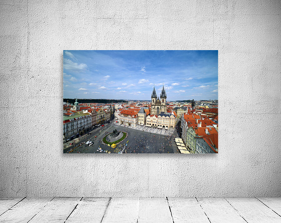 Czech Republic. Prague.  Aerial view of the old town. The church of Our Lady before Tyn Wall Preview