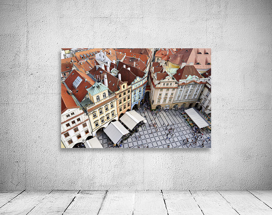 Czech Republic. Prague.  Aerial view of the old town Wall Preview