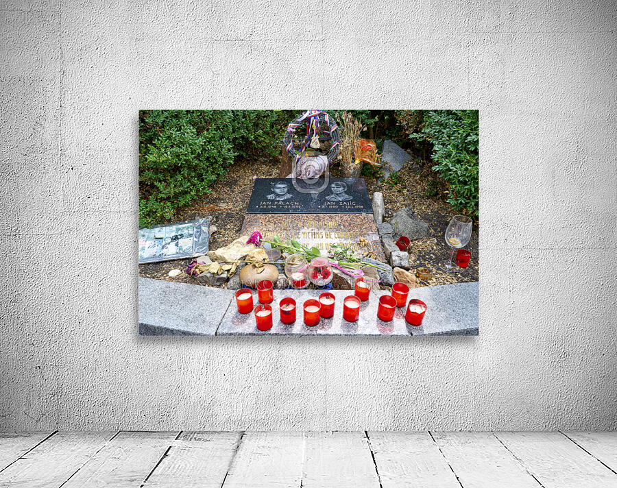 Czech Republic. Prague. The memorial to Jan Palach and Jan Zajic in Wenceslas Square Wall Preview