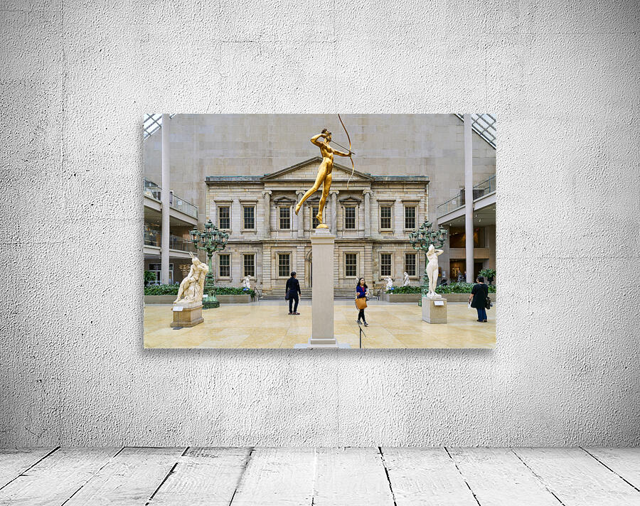 New York. Manhattan. United States. The Metropolitan Museum of Art. Engelhard Court in the American Wing. Diana sculpture Wall Preview