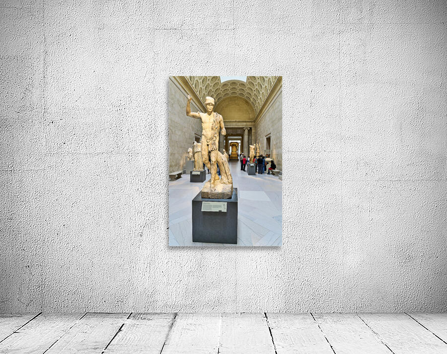 New York. Manhattan. United States. The Metropolitan Museum of Art. Greek and Roman Art. Marble statue of a wounded warrior Wall Preview