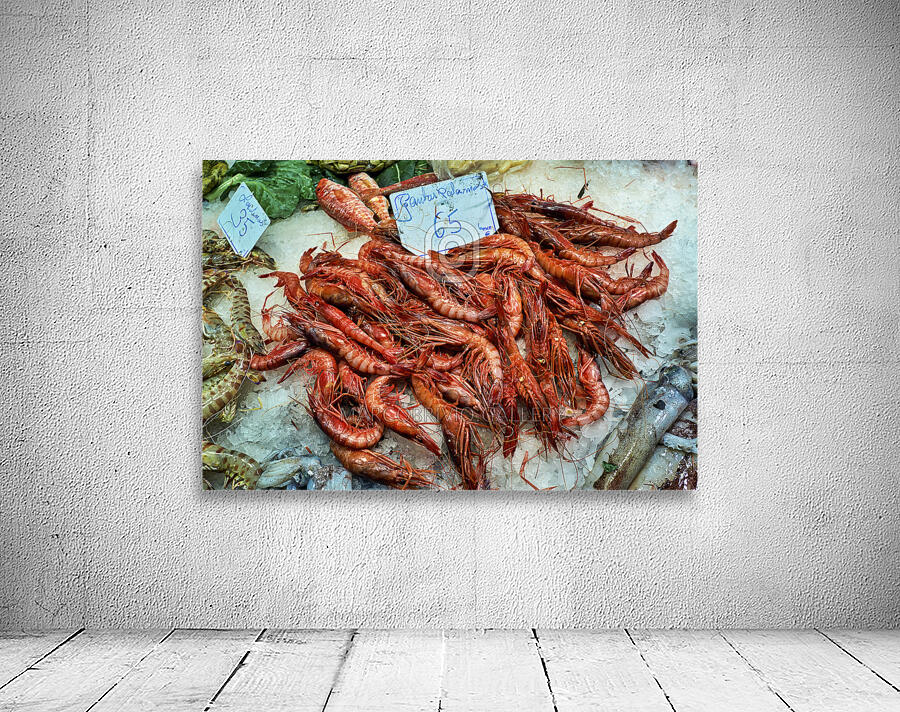 Barcelona. Catalonia. Spain. The Mercat de Sant Josep de la Boqueria. Fishmonger Wall Preview