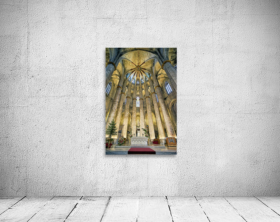 Barcelona. Catalonia. Spain. The church of Santa Maria del Mar Saint Mary of the sea Wall Preview