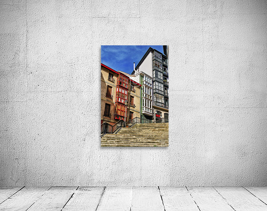 Bilbao Biscay Spain. Stairs in the old city Wall Preview
