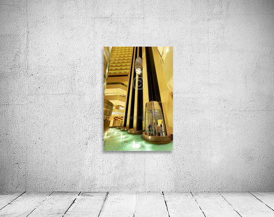 Singapore. The futuristic interiors of the Pan Pacific 5 star hotel Wall Preview