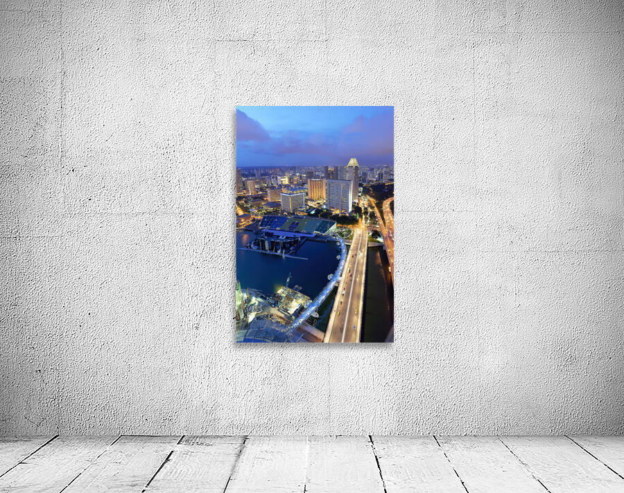 Singapore. Marina Bay at sunset Wall Preview