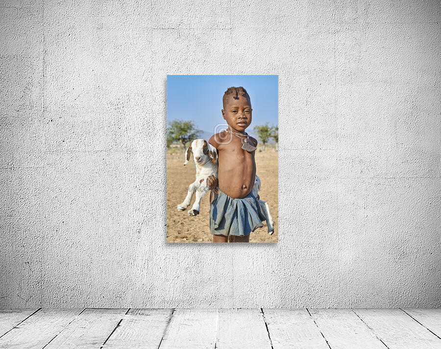 NAMIBIA. Himba Village in Kunene Region. Wall Preview