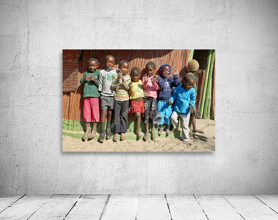 Namibia. A group of children in school in Rundu Kavango Region Wall Preview