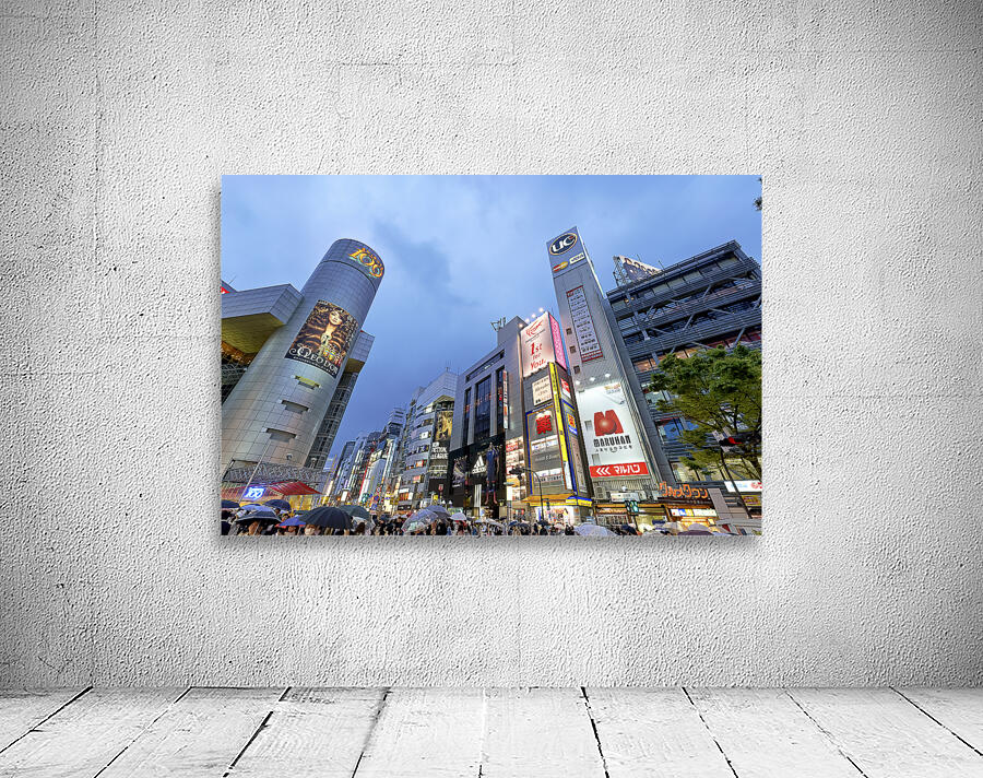 Japan. Tokyo. Shibuya district at night Wall Preview