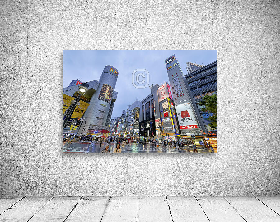 Japan. Tokyo. Shibuya district at night Wall Preview