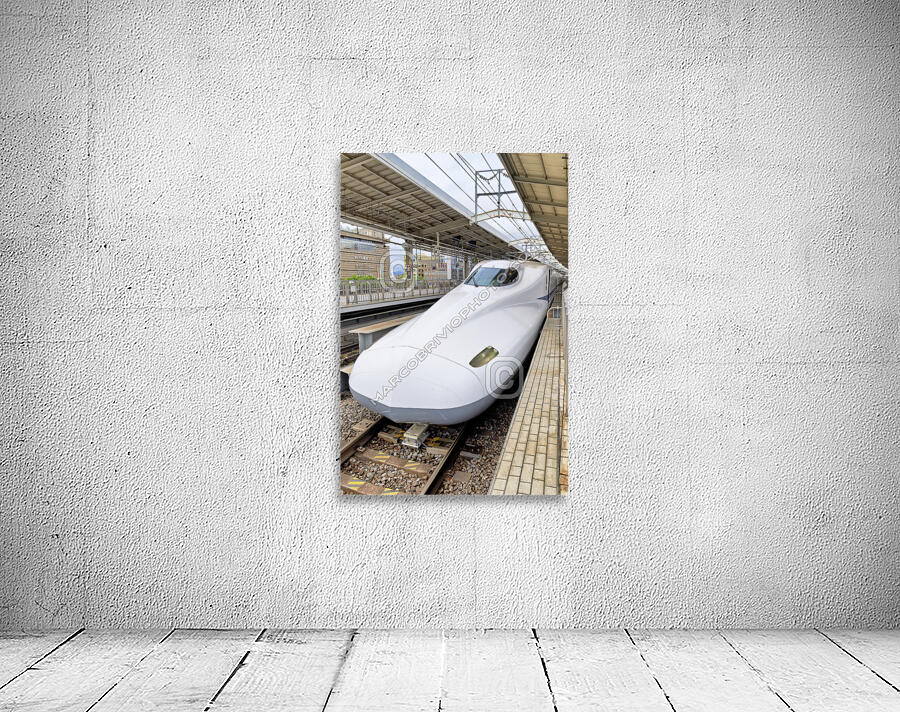 Japan. Kyoto Station. Shinkansen bullet train Wall Preview