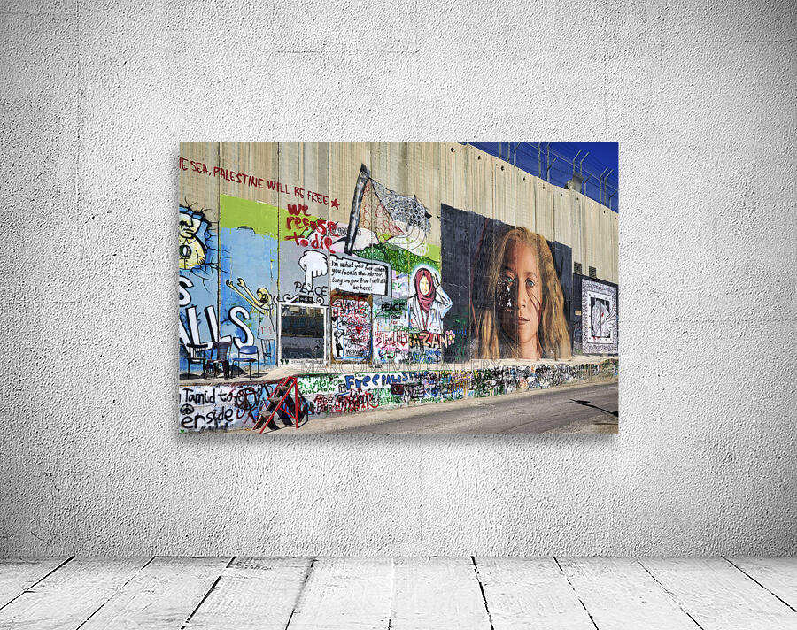 Jerusalem Israel. The west bank separation wall in Bethlehem Wall Preview